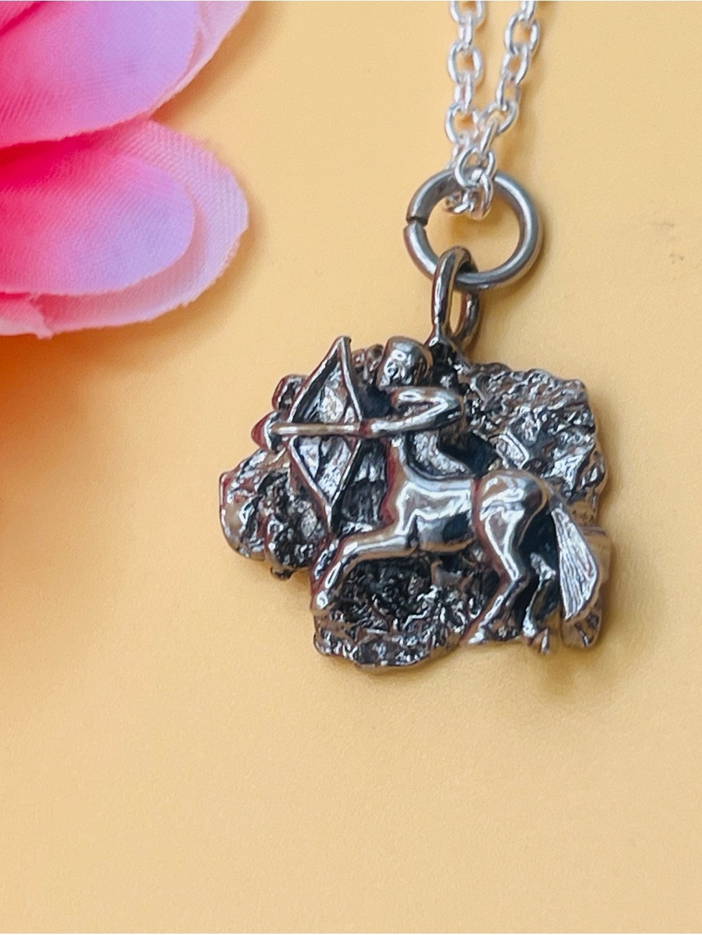 Sterling Silver Archer Centaur Pendant Necklace